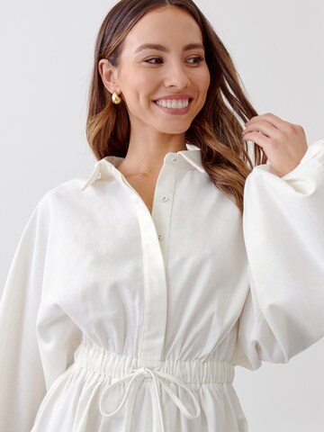 Robe-chemise 'ADRI' Tussah en blanc