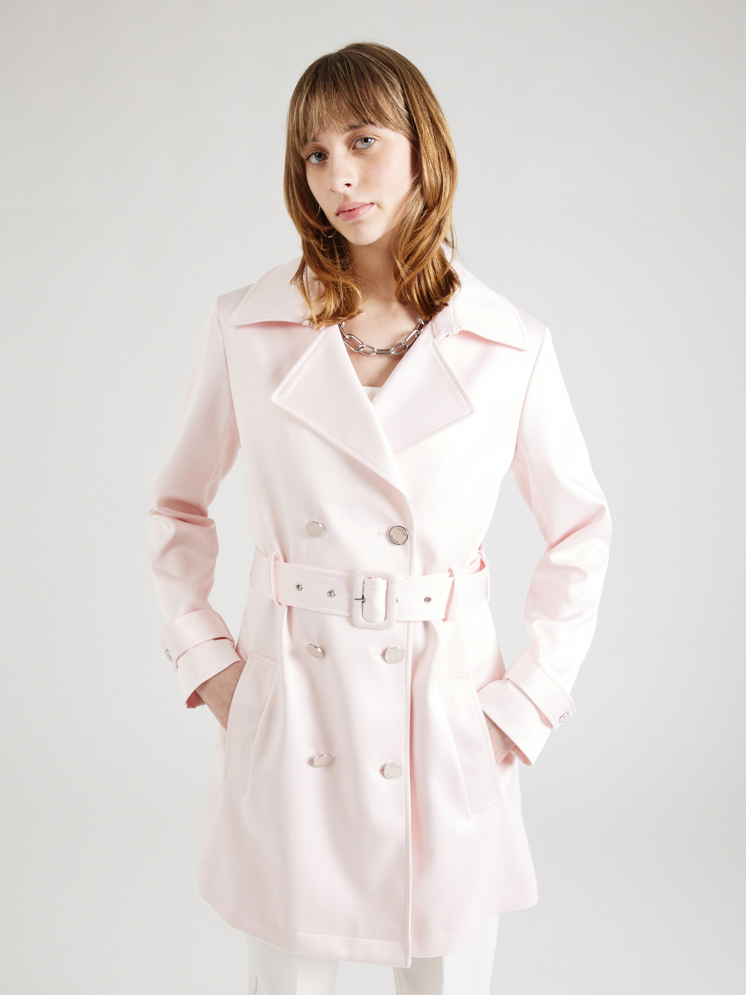 Guess pink shop trench coat