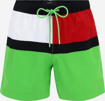 Tommy Hilfiger Underwear شورت سباحة بلون أخضر: الأمام