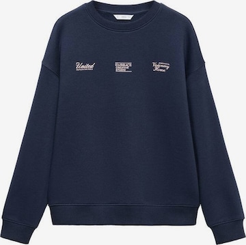 MANGO TEEN Sweatshirt 'United' i blå: framsida