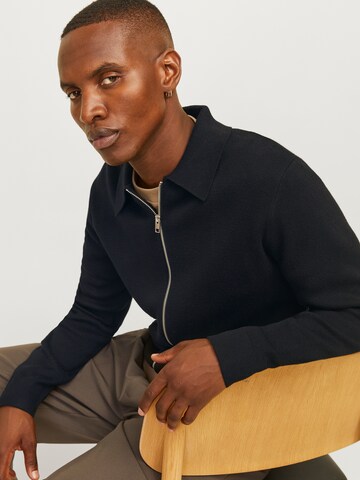 JACK & JONES Strickjacke 'JPRBLAmilano' in Schwarz