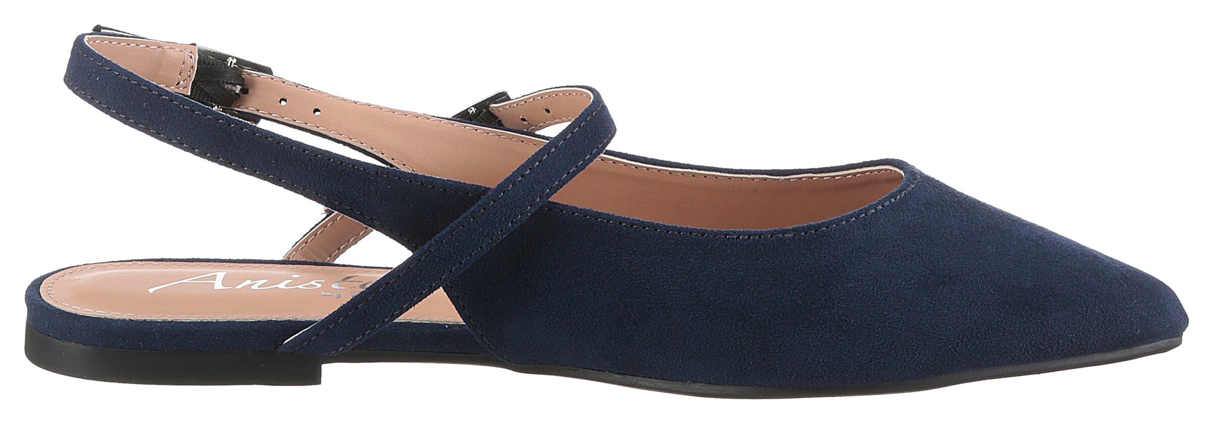 Aniston Ballet Flats with Strap in Blue