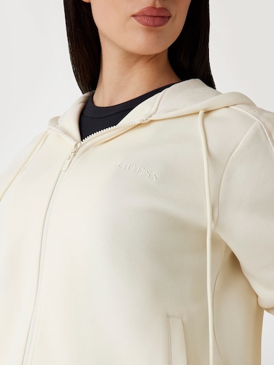 GUESS Zip-Up Hoodie in White, Item view