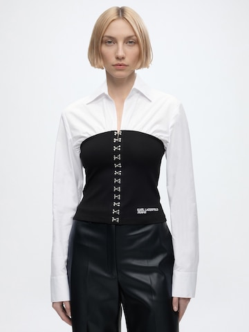 KARL LAGERFELD JEANS Bluza | bela barva: sprednja stran