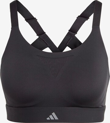 Bustino Reggiseno sportivo 'Tailored Impact High-Support' di ADIDAS PERFORMANCE in nero: frontale