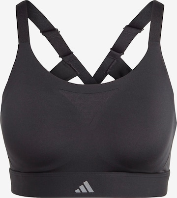 ADIDAS PERFORMANCE Bralette Sports Bra 'Tailored Impact High-Support' in Black: front