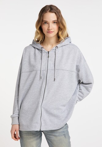 DreiMaster Vintage Zip-Up Hoodie in Grey: front