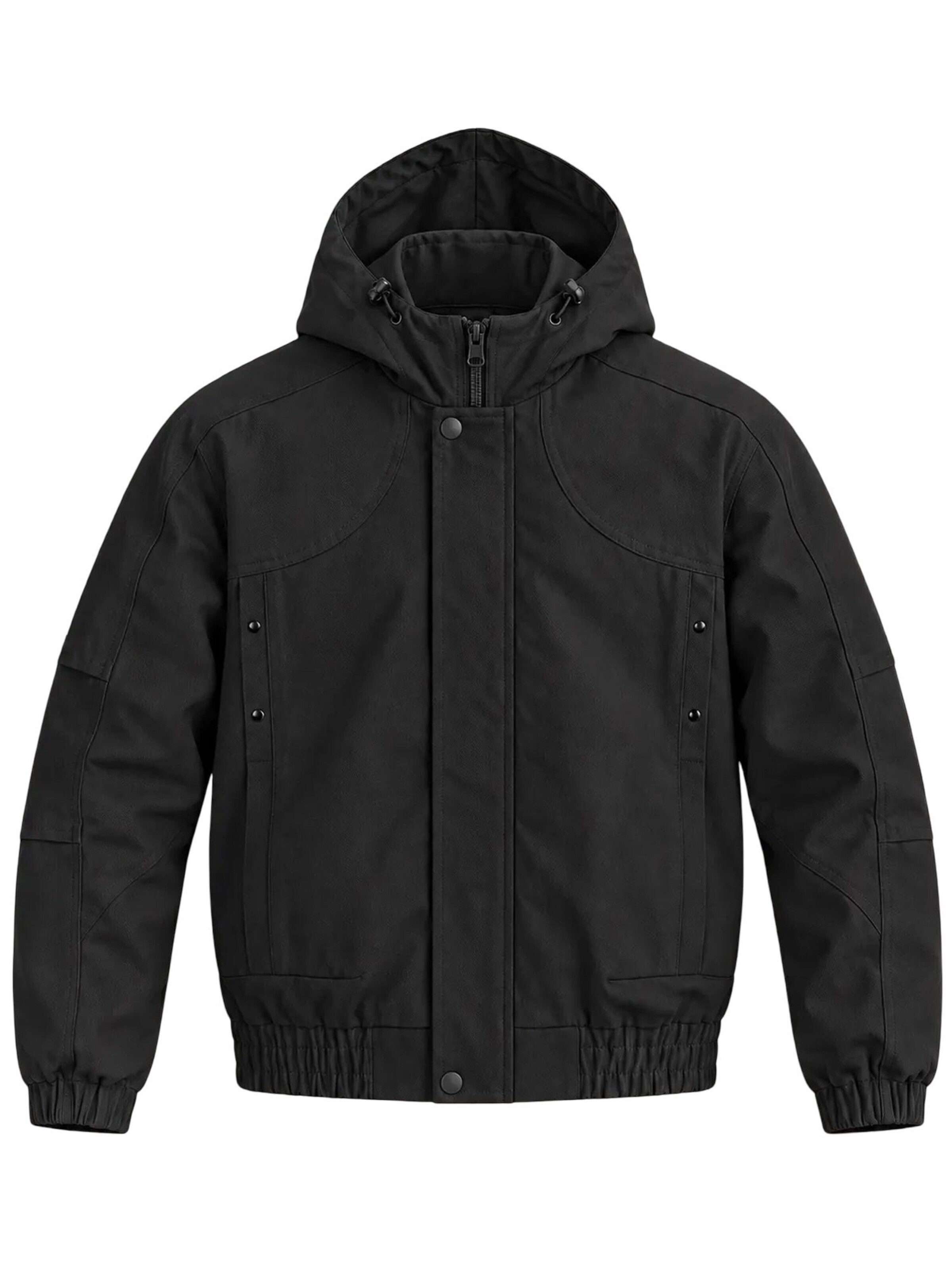 Veste d’hiver Danger en noir : devant