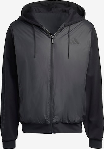 juoda ADIDAS SPORTSWEAR Sportinė striukė 'Ess': priekis