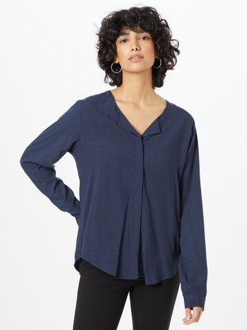 Fransa Blouse 'Hazavisk' in Blauw: voorkant