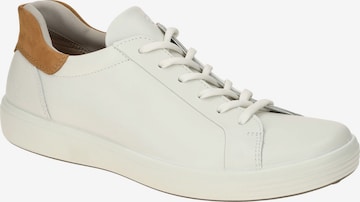 Chaussure à lacets ECCO en blanc : devant