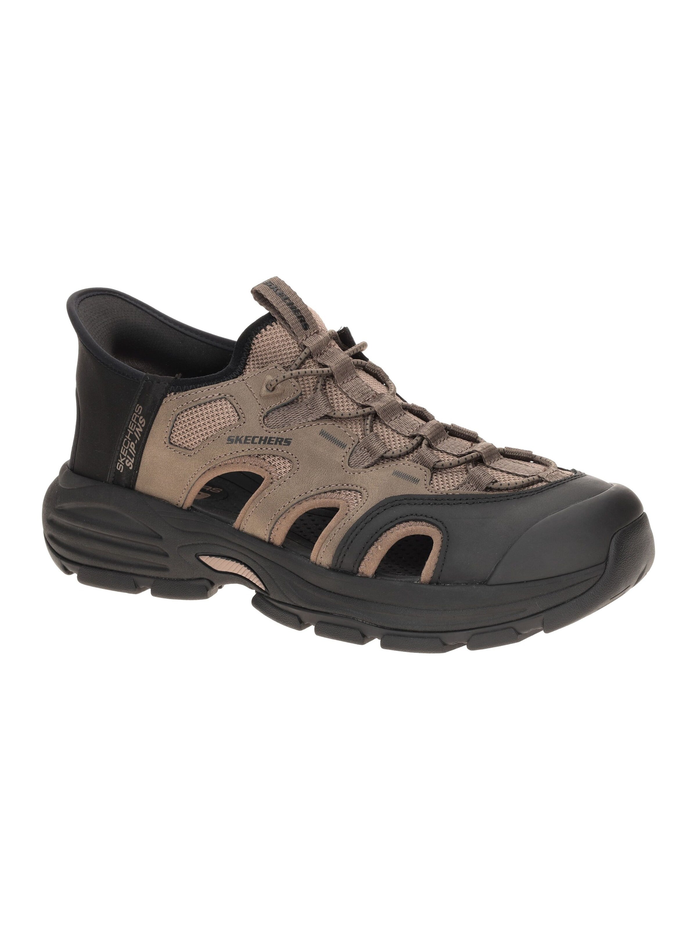 SKECHERS Sandals 'Skechers Fairport Sandale braun Slip-Ins geschlossen 205475' in Brown: front