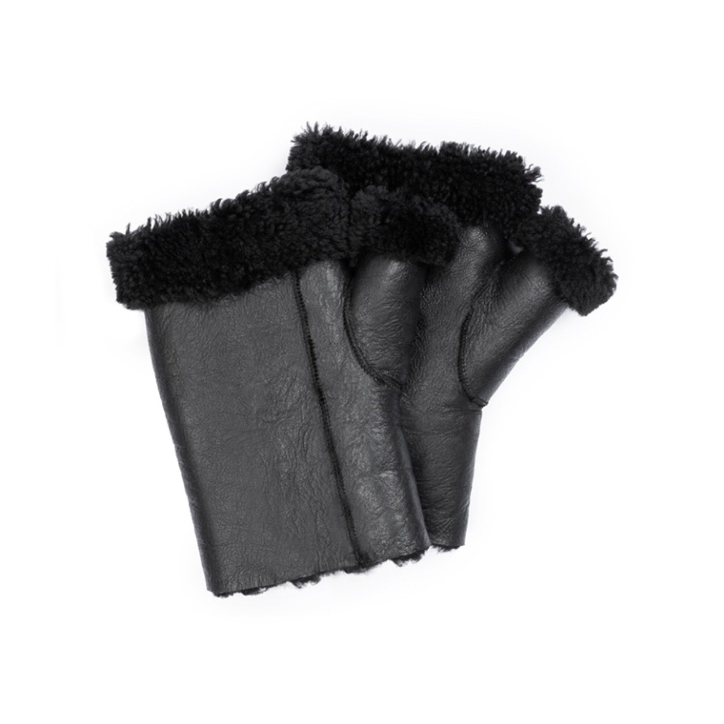 Valcuer 1887 Fingerless Gloves 'Finger Free VC' in Black: front