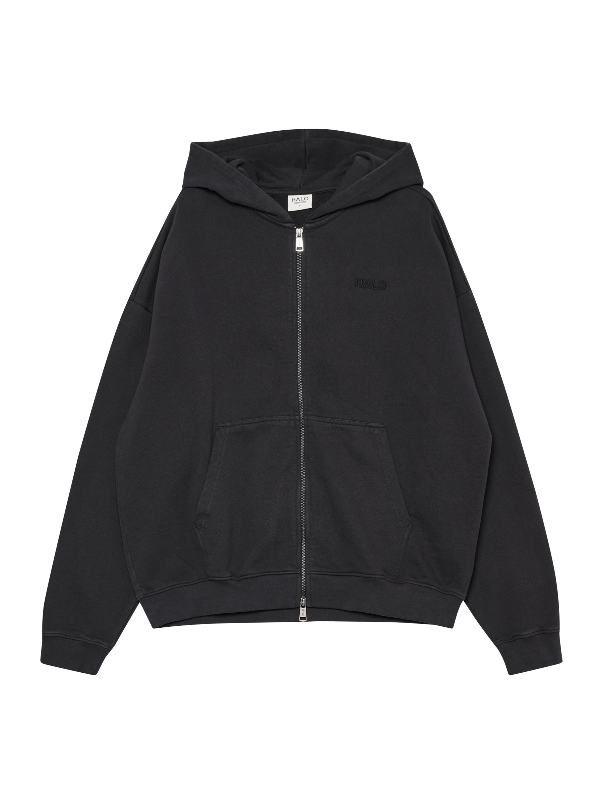Sweat-shirt HALO en noir : devant