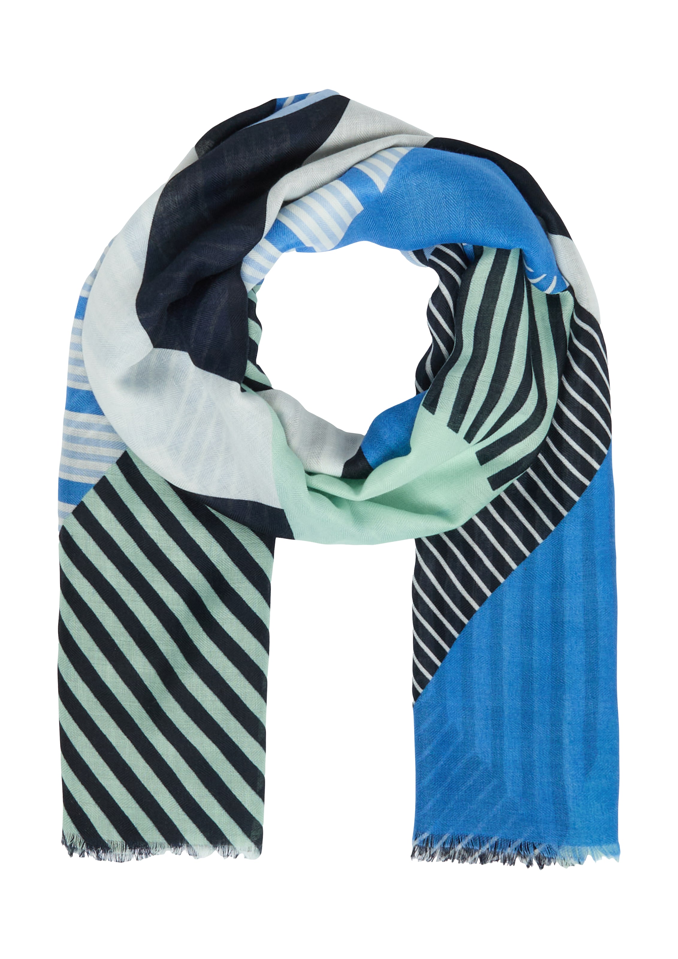 s.Oliver Schal in Blau: Vorderseite