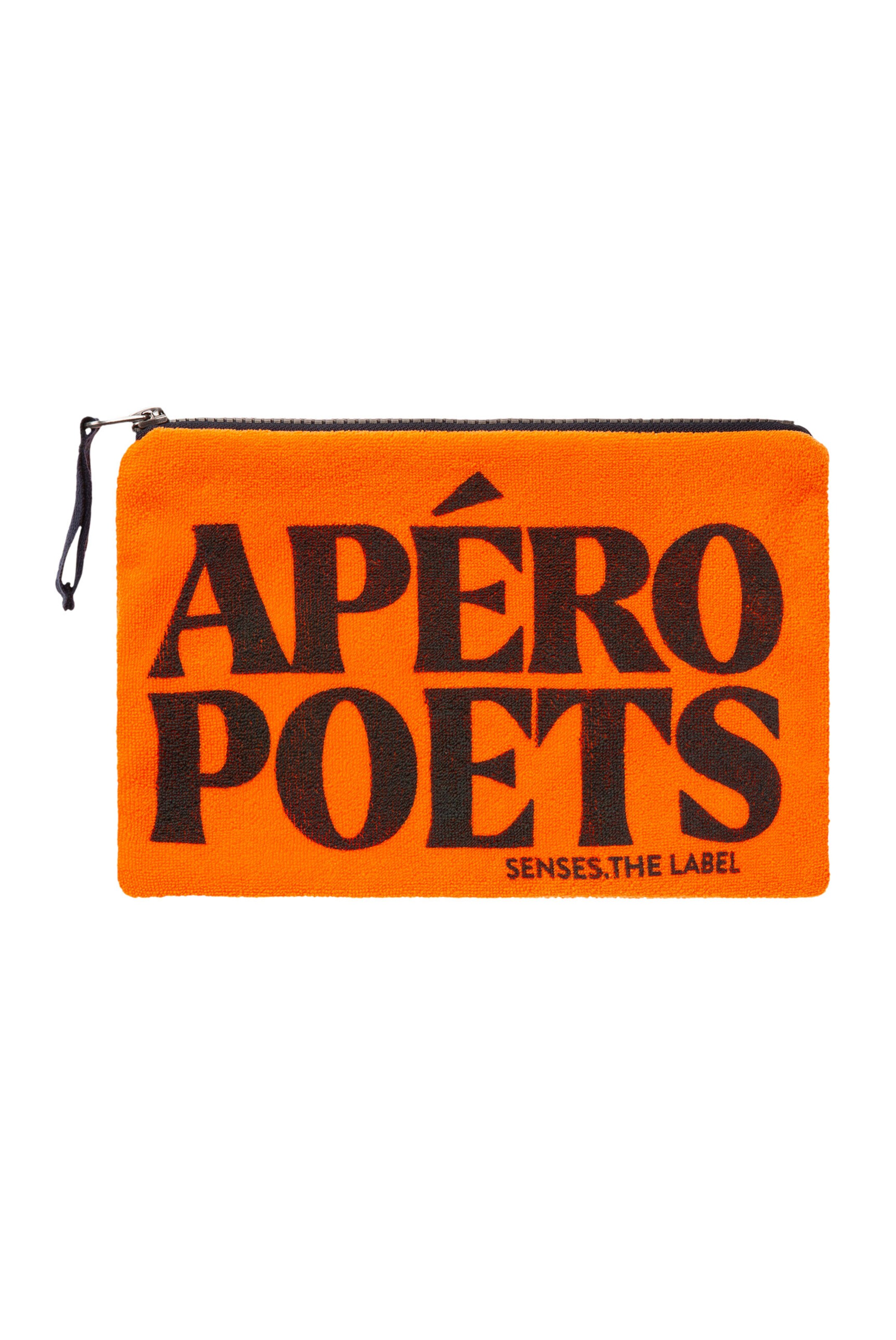 SENSES.THE LABEL Toiletry Bag in Orange: front