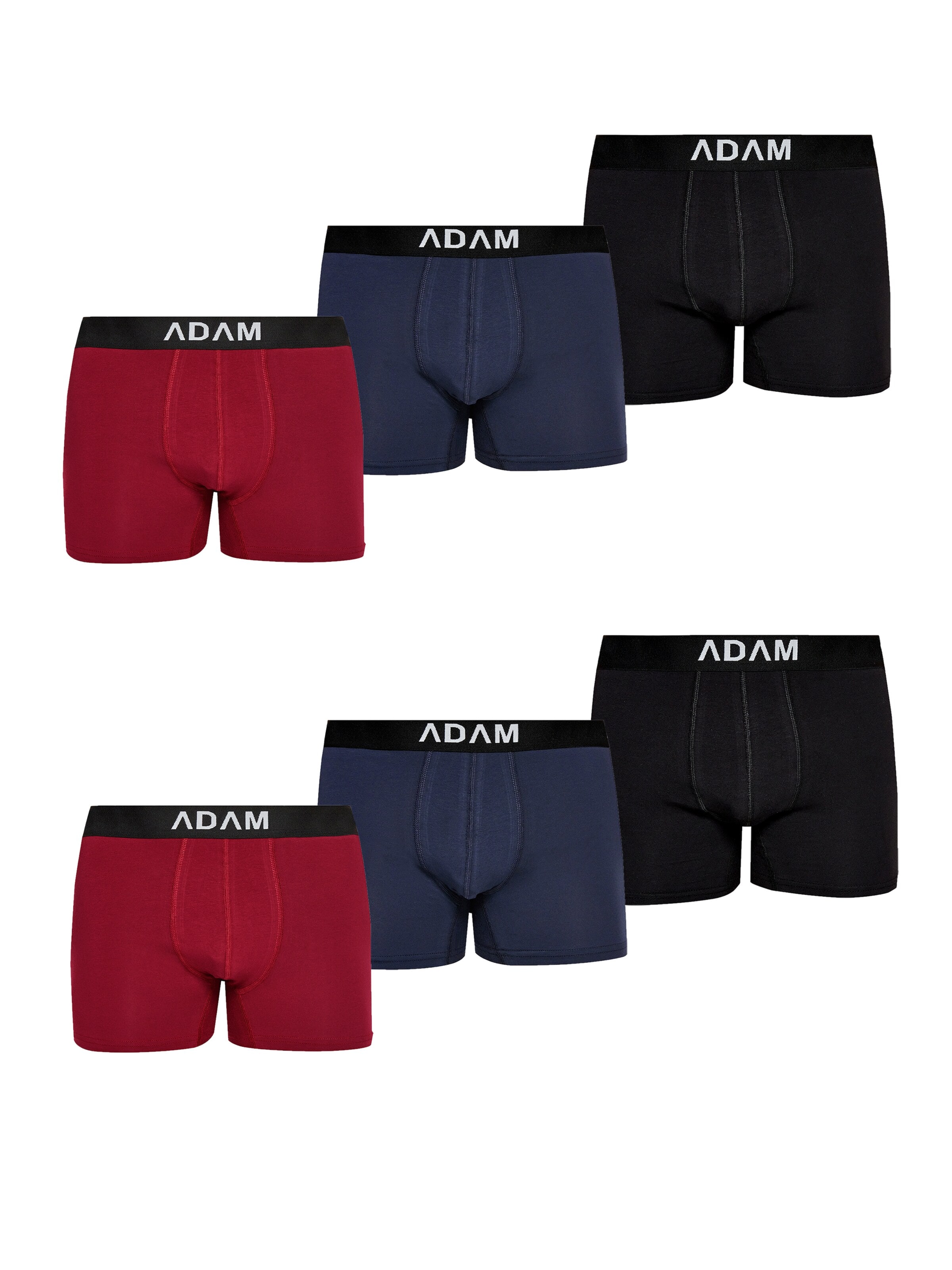 Adam Boxershorts '6er Pack'‌ in Rot: Vorderseite