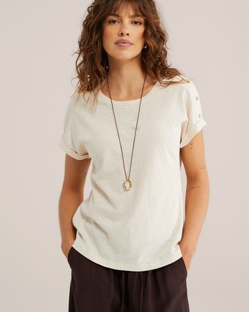 WE Fashion Тениска в бежово: отпред