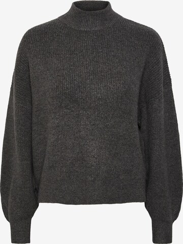 PIECES Sweater 'FIRE' in Grey: front