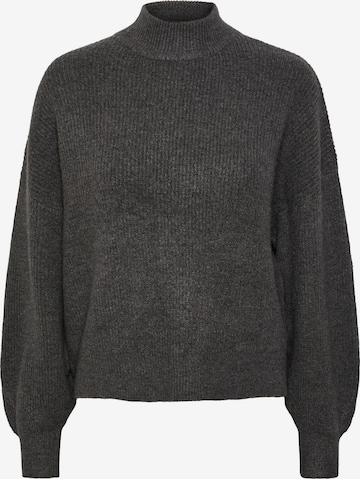 PIECES Sweater 'FIRE' in Grey: front