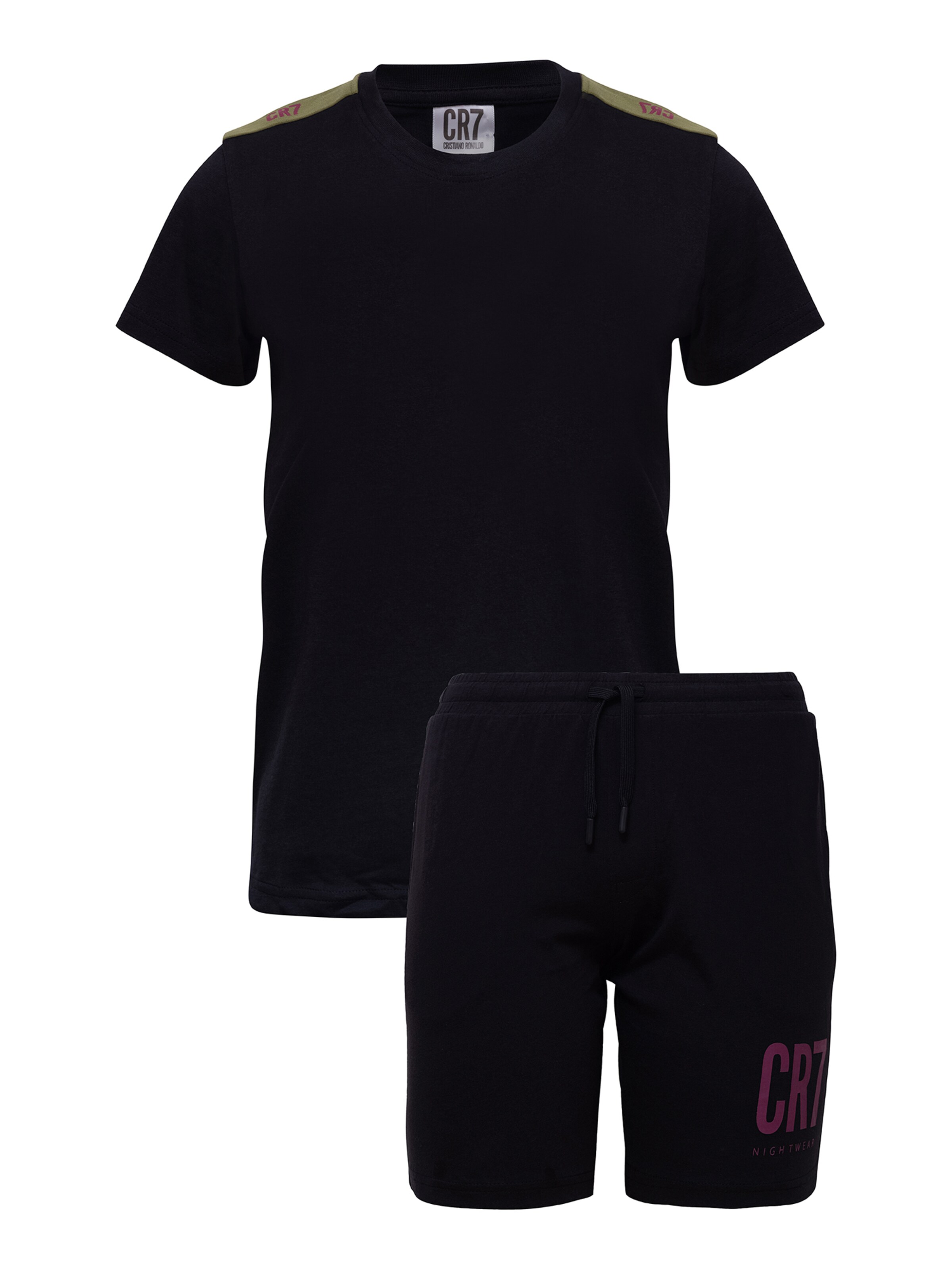 CR7 - Cristiano Ronaldo Pajamas 'Kids Dreams' in Black: front