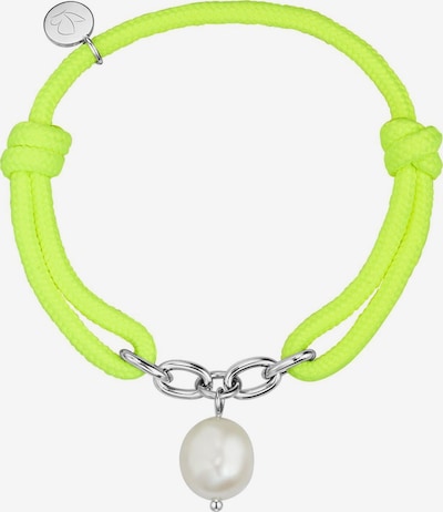 Glanzstücke München Armband in limette / silber / perlweiß, Produktansicht