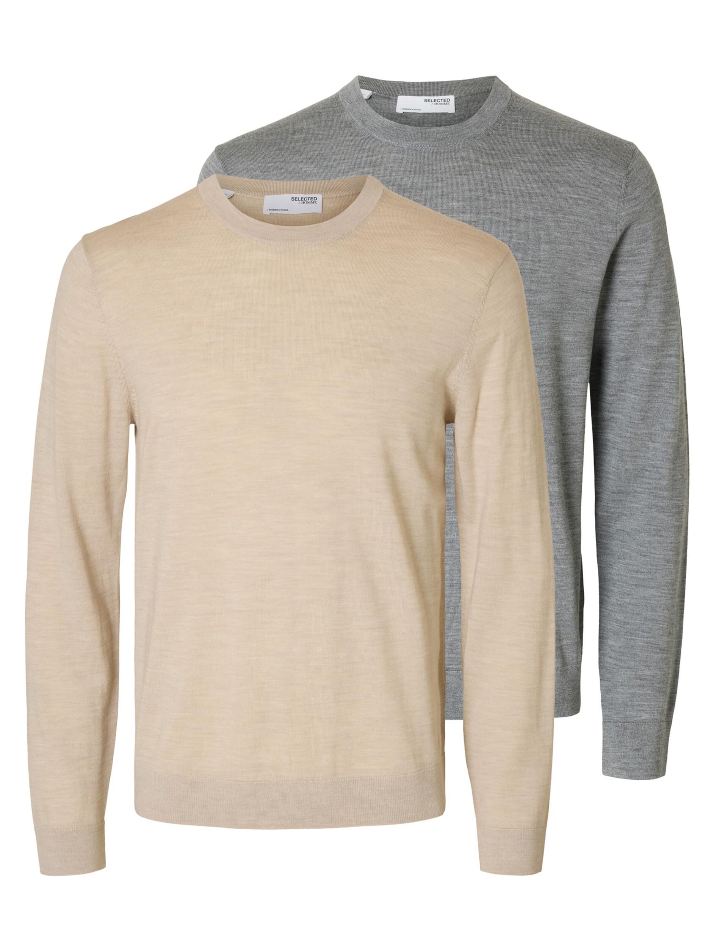 SELECTED Sweater 'Tray' in Silver: front