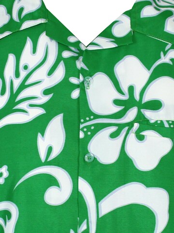 King Kameha Shirt 'Hibiscus' in Green