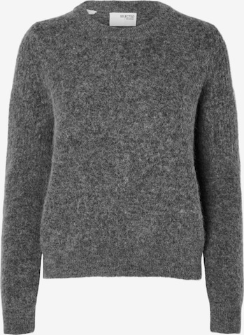 SELECTED Pullover 'Sia' in Grau: Vorderseite