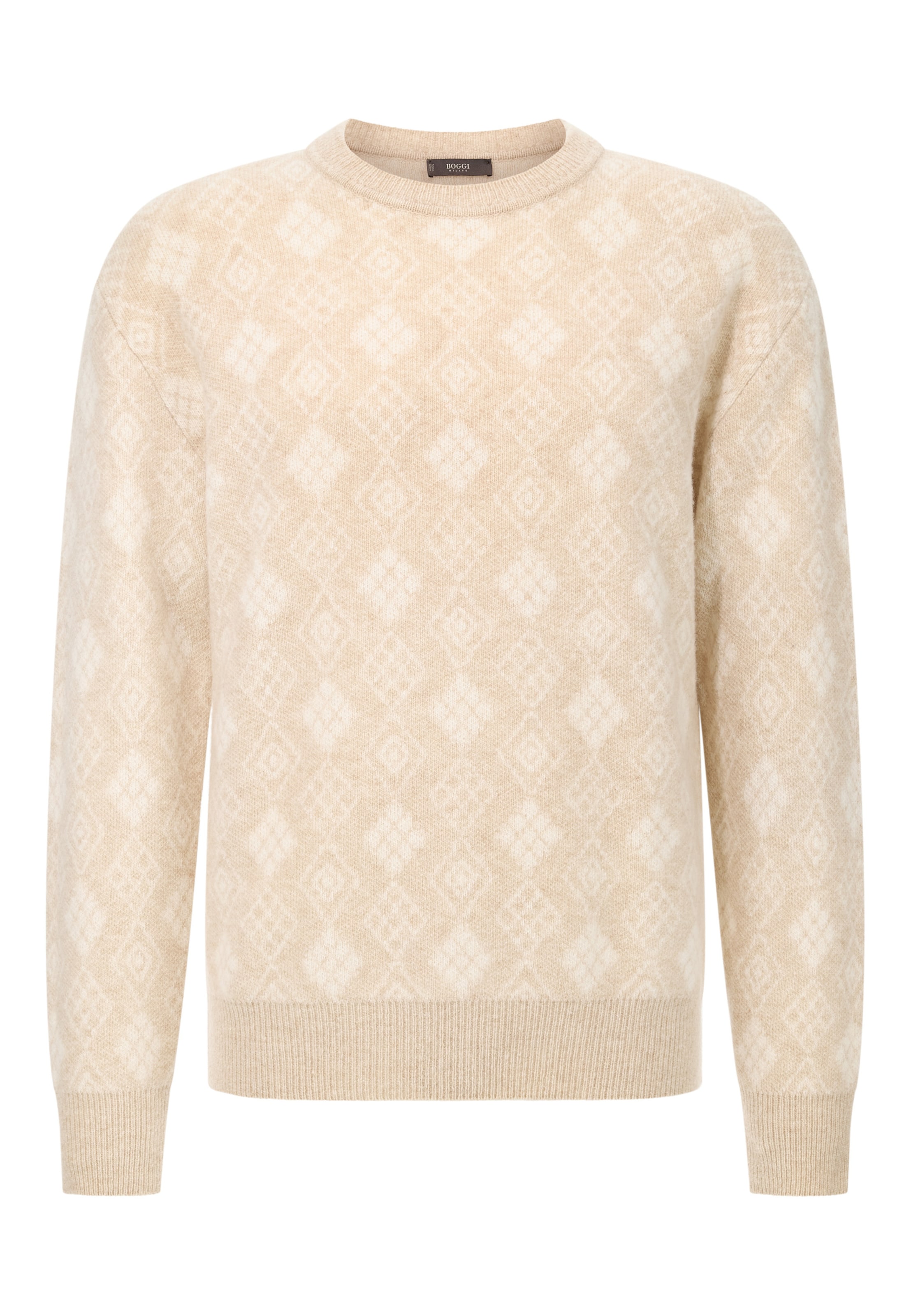 Pulover de la Boggi Milano pe bej: față