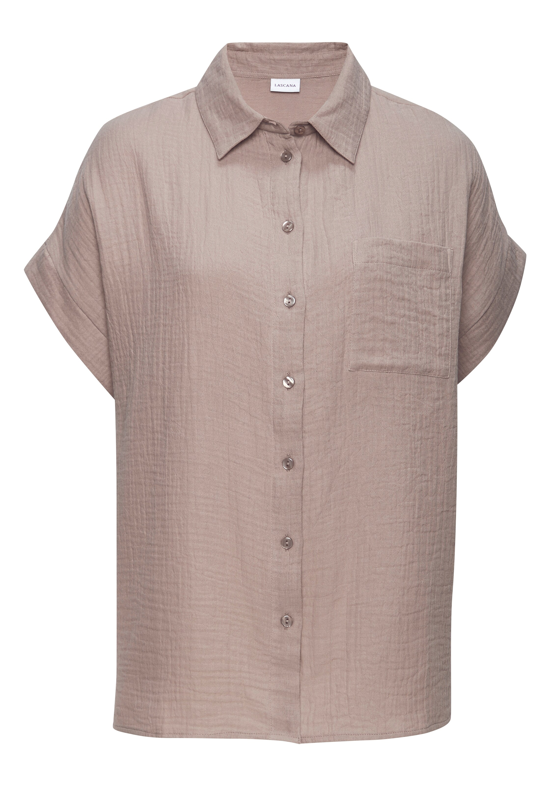 BEACH TIME Bluse in Grau: Vorderseite
