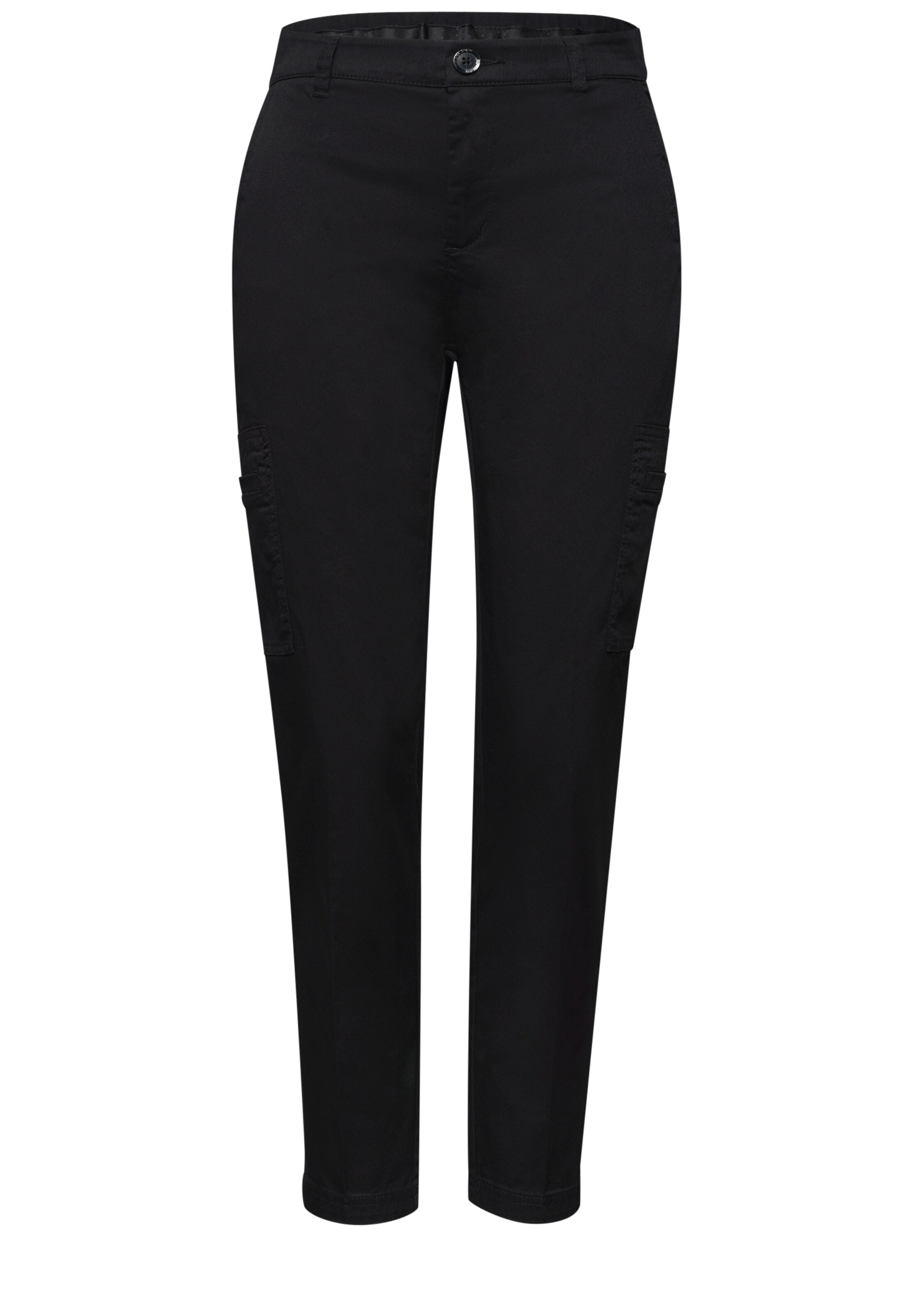 STREET ONE Chino Pants in Black: front