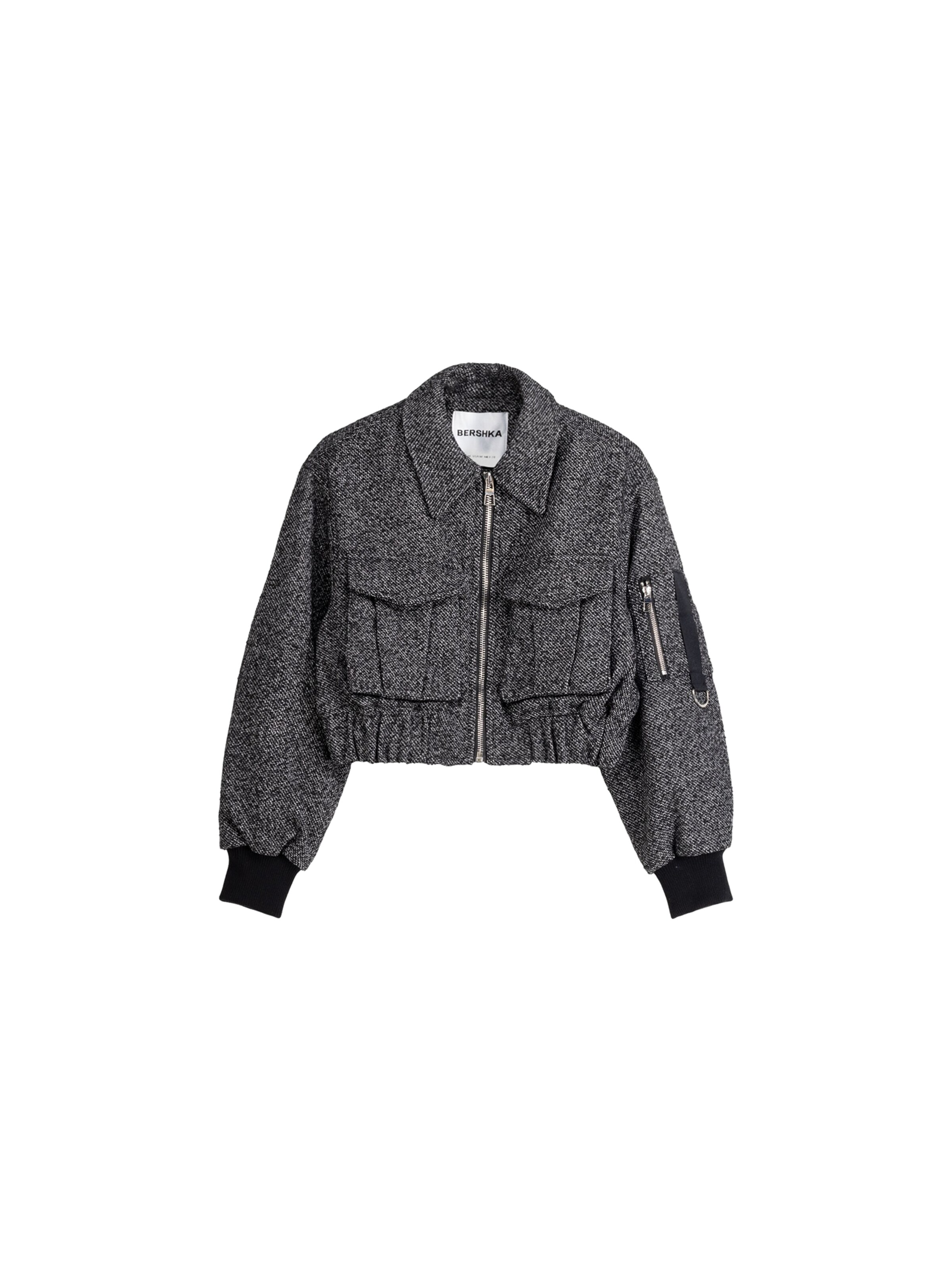 Bershka Between-season jacket in Grey: front