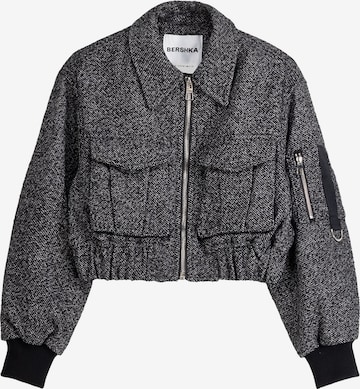 Veste mi-saison Bershka en gris : devant