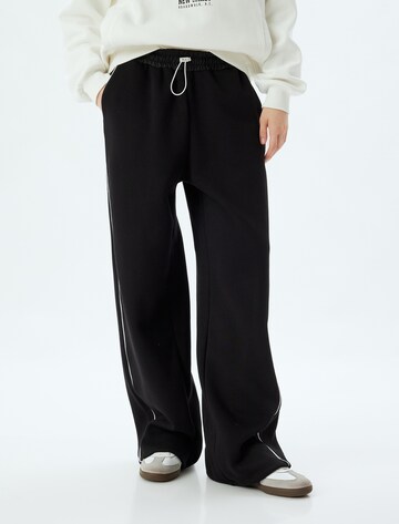 Koton Wide Leg Hose in Schwarz: Vorderseite
