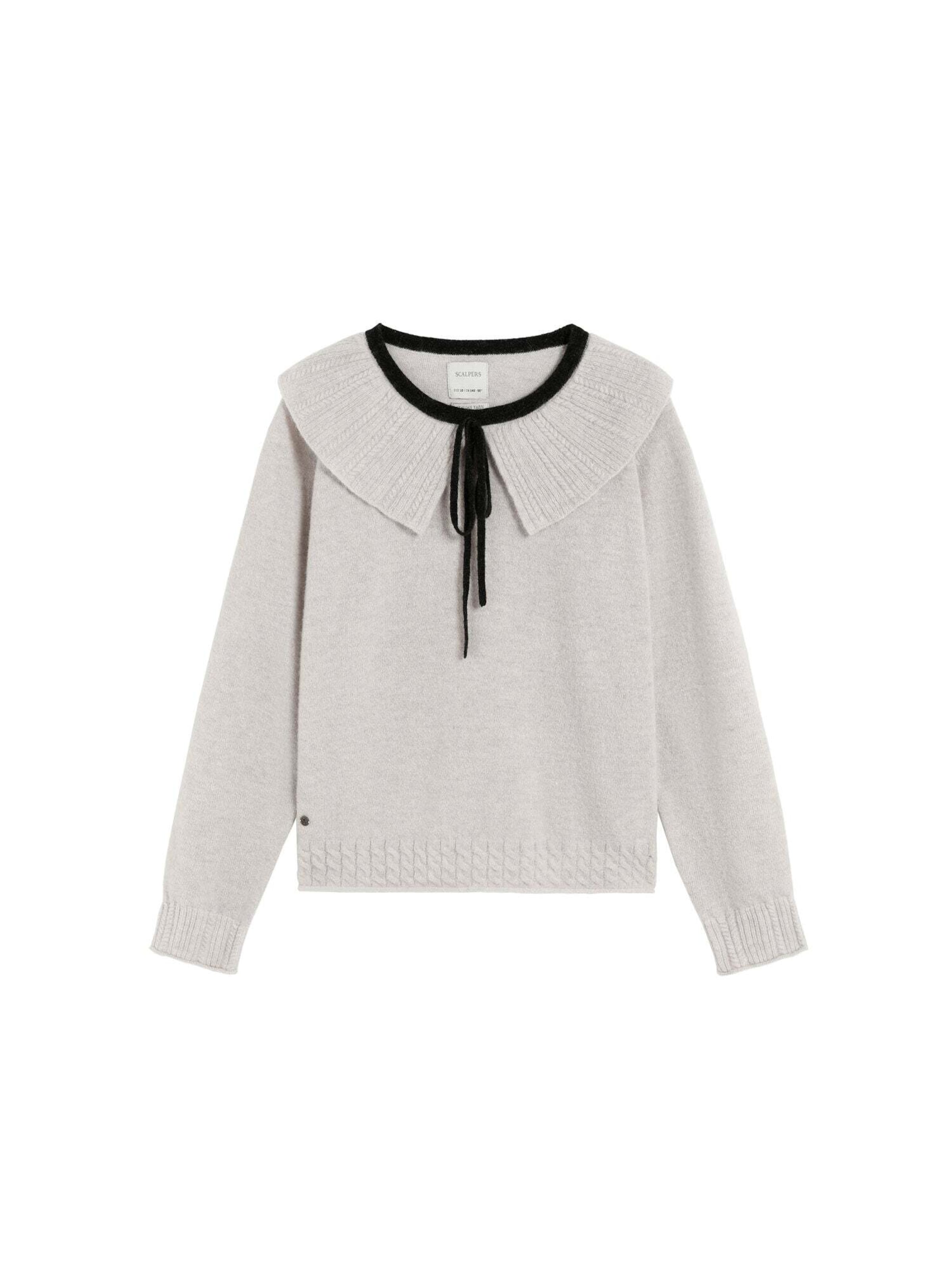Scalpers Пуловер ' ' в бяло: отпред
