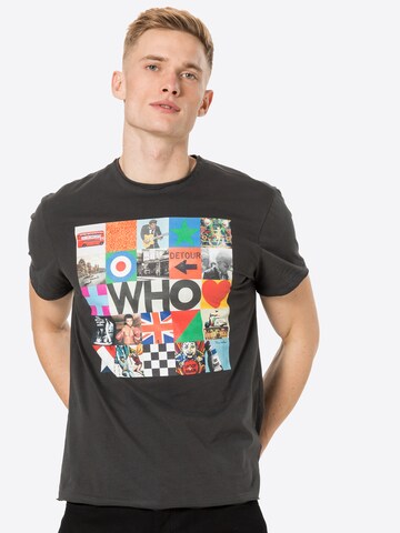 AMPLIFIED Regular fit Shirt 'THE WHO BY THE WHO' in Grijs: voorkant