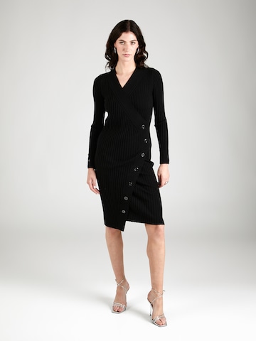 GUESS Úpletové šaty 'CECILE' – černá: přední strana