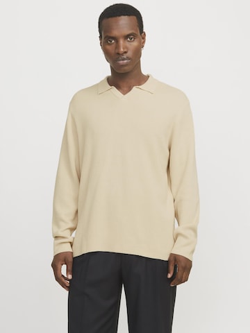 Pull-over JACK & JONES en beige : devant