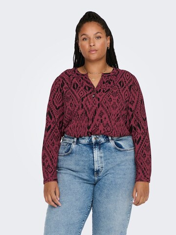 ONLY Carmakoma Blouse in Rood: voorkant