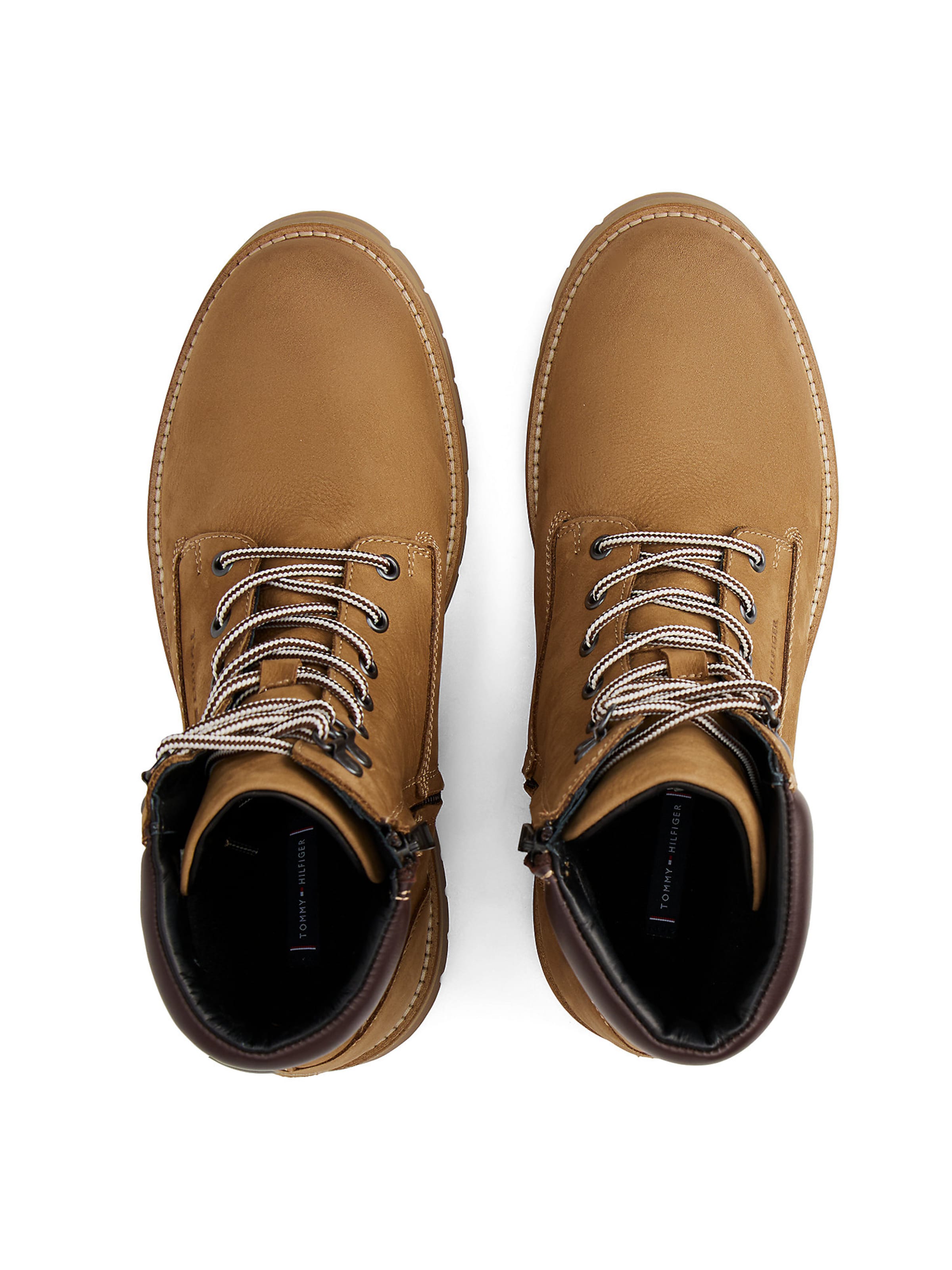 TOMMY HILFIGER Boots med snörning 'Flex' i brun