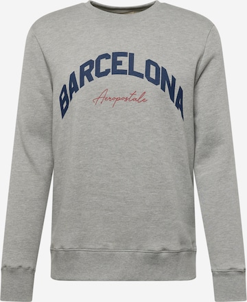 Sweat-shirt 'BARCELONA' AÉROPOSTALE en gris : devant