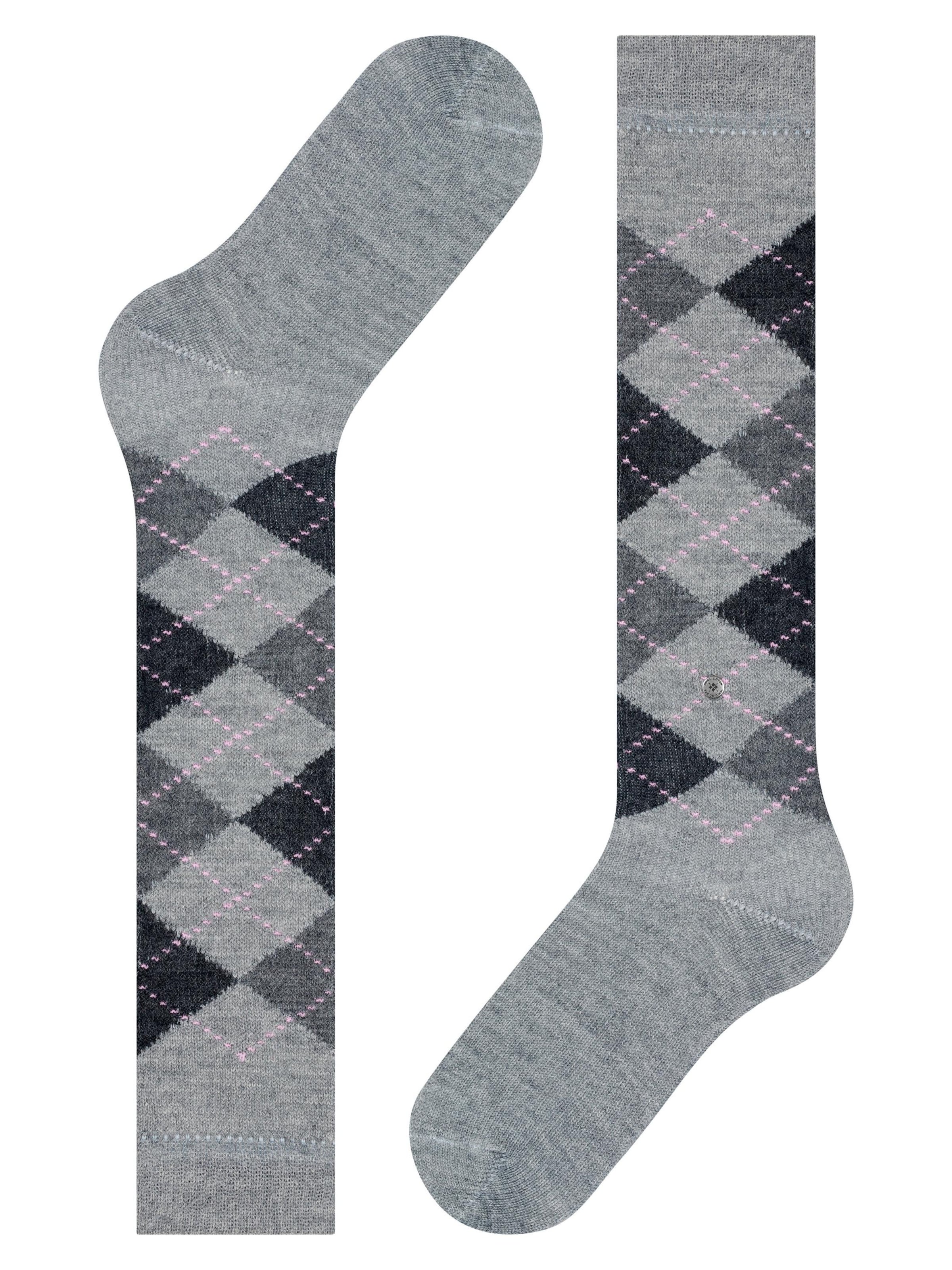BURLINGTON Overknee Strümpfe 'Whitby'‌‌‌‌‌‌‌‌ in Grau