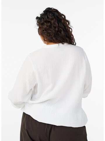 Camicia da donna 'Vviva' di Zizzi in bianco