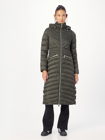 Oasis Between-Seasons Coat in Green: front