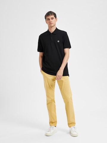 SELECTED HOMME Poloshirt 'Dante' in Schwarz