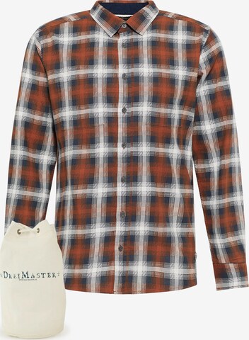 DreiMaster Vintage Regular fit Button Up Shirt in Brown: front