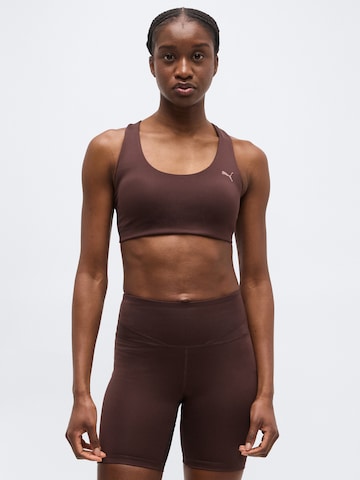 PUMA Bustier Biustonosz sportowy 'SUNDAY BLISS' w kolorze brązowy: przód