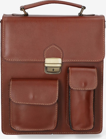 faina Document Bag in Brown: front