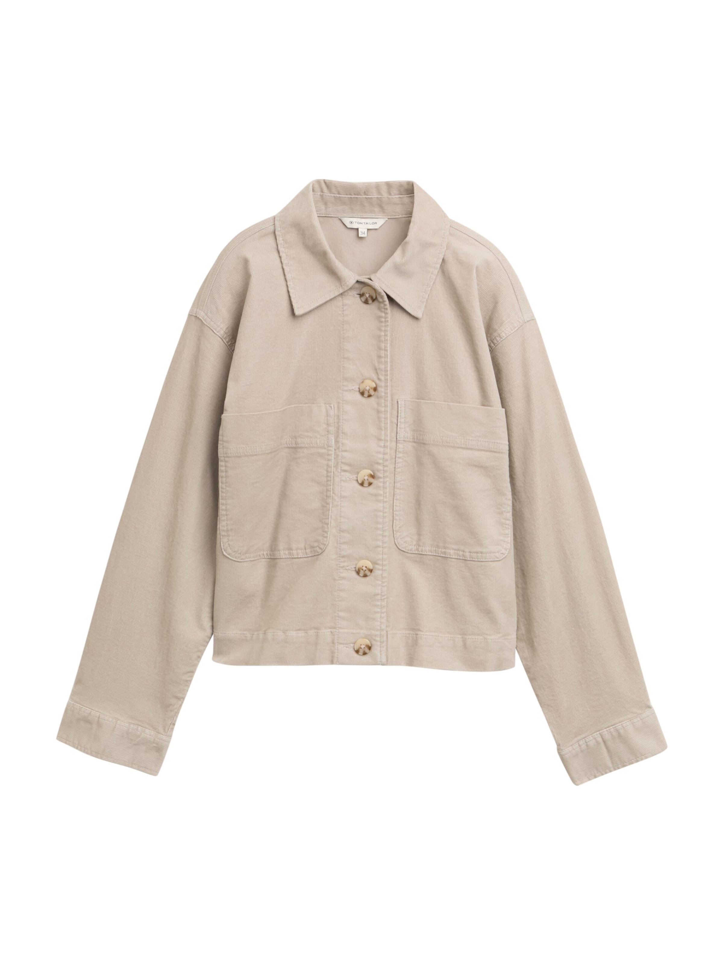 TOM TAILOR Přechodná bunda – šedá: přední strana